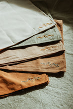 Load image into Gallery viewer, Hand embroidered DESIERTO bandana - Plant dyed cotton bandana