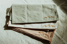 Load image into Gallery viewer, Hand embroidered DESIERTO bandana - Plant dyed cotton bandana