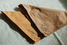 Load image into Gallery viewer, Hand embroidered DESIERTO bandana - Plant dyed cotton bandana