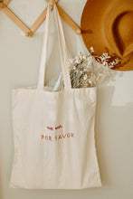 Load image into Gallery viewer, Hand embroidered, plant dyed tote bag