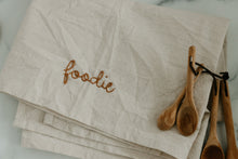 Load image into Gallery viewer, Hand embroidered Hand dyed Organic cotton Kitchen Towel