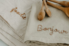 Load image into Gallery viewer, Hand embroidered Hand dyed Organic cotton Kitchen Towel
