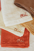 Load image into Gallery viewer, Hand embroidered plant dyed organic cotton bandana - Oui bandanas
