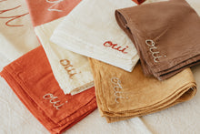 Load image into Gallery viewer, Hand embroidered plant dyed organic cotton bandana - Oui bandanas