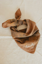Load image into Gallery viewer, Hand embroidered organic cotton bandana - Howdy