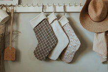 Load image into Gallery viewer, retro Christmas sock- Hand embroidered Personalized Handmade Christmas stocking