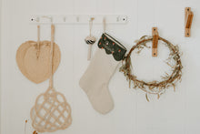 Load image into Gallery viewer, retro Christmas sock- Hand embroidered Personalized Handmade Christmas stocking