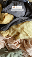 Load image into Gallery viewer, Hand Dyed 100% Silk Scarves Neutral Earthy tones