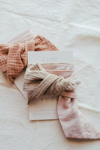 Load image into Gallery viewer, Organic Waffle Two Sides Hair Scarf - Plant dyed Hair tie