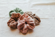 Load image into Gallery viewer, Eco Dyed Plastic free Scrunchies - Naturally dyed Cotton Scrunchy