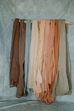 Load image into Gallery viewer, Plant dyed Organic Cotton shawl Minimal gender neutral scarves