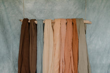 Load image into Gallery viewer, Plant dyed Organic Cotton shawl Minimal gender neutral scarves