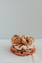Load image into Gallery viewer, Plant Dyed Silk Scrunchies - Eco friendly gift: plastic free ties