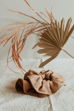 Load image into Gallery viewer, Plastic free Plant dyed Raw silk scrunchies