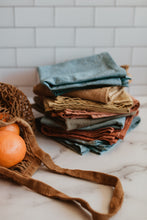 Load image into Gallery viewer, Plant Dyed Organic Cotton dish Towel - Sold in 1 or 2 pieces Set