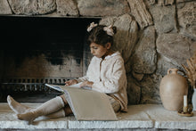 Load image into Gallery viewer, Organic gauze, plant dyed embroidered hair tie