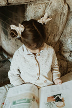 Load image into Gallery viewer, Organic gauze, plant dyed embroidered hair tie