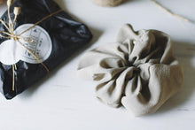 Load image into Gallery viewer, Plastic free silk scrunchy - Naturally dyed by hand XL Scrunchies