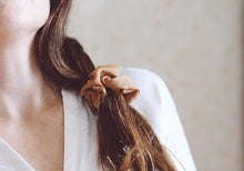 Load image into Gallery viewer, Plant Dyed Silk Scrunchies - Eco friendly gift: plastic free ties