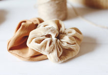 Load image into Gallery viewer, Plant Dyed Silk Scrunchies - Eco friendly gift: plastic free ties