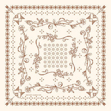 Load image into Gallery viewer, Naturally Dyed Folk cotton Bandana USA made - premium cotton