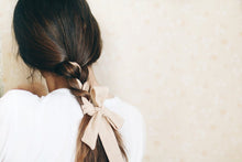 Load image into Gallery viewer, Plant Dyed Hair tie in Organic cotton - waffle cracked cotton gauze