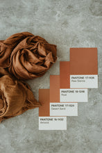 Load image into Gallery viewer, Naturally dyed charmeuse silk scarf
