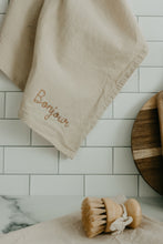 Load image into Gallery viewer, Hand embroidered Hand dyed Organic cotton Kitchen Towel 

