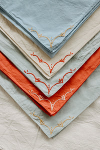 Hand embroidered Rodeo bandana -  Hand dyed bandanas