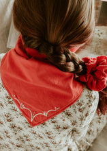 Load image into Gallery viewer, Hand embroidered Rodeo bandana -  Hand dyed bandanas
