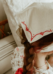 Hand embroidered Rodeo bandana -  Hand dyed bandanas