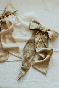 Bespoke mulberry Silk Hair tie - Plant dyed oversized Bow
