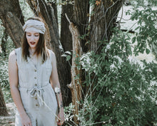 Load image into Gallery viewer, Organic Cotton Headwrap - Neutral turbans hair scarf
