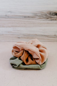 Plant Dyed Silk Scrunchies - Eco friendly gift: plastic free ties