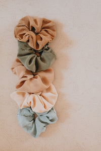 Plant Dyed Silk Scrunchies - Eco friendly gift: plastic free ties