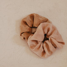 Load image into Gallery viewer, Plant Dyed Silk Scrunchies - Eco friendly gift: plastic free ties
