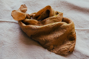 Bundle Dyed Silk scarves - Eco printed with natural dyes