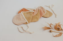 Load image into Gallery viewer, Naturally dyed rounded Bunting flags - Earthy, gender neutral flags
