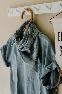 Plant dyed Distressed T shirt - Organic Cotton - Earthy tones
