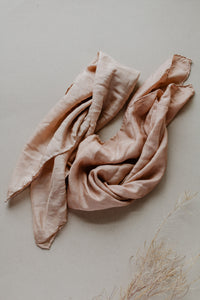 Naturally Dyed 100% Silk Scarves Neutral Earthy tones