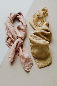 Hand Dyed 100% Silk Scarves Neutral Earthy tones