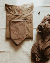 Load image into Gallery viewer, Plant dyed Distressed T shirt - Organic Cotton - Earthy tones
