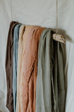 Load image into Gallery viewer, Plant dyed Organic Cotton shawl Minimal gender neutral scarves

