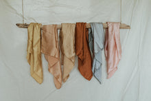 Load image into Gallery viewer, Naturally dyed charmeuse silk scarf
