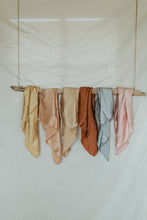 Load image into Gallery viewer, Naturally dyed charmeuse silk scarf
