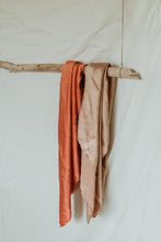 Load image into Gallery viewer, Naturally dyed charmeuse silk scarf
