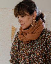 Load image into Gallery viewer, Plant dyed Organic Cotton shawl Minimal gender neutral scarves
