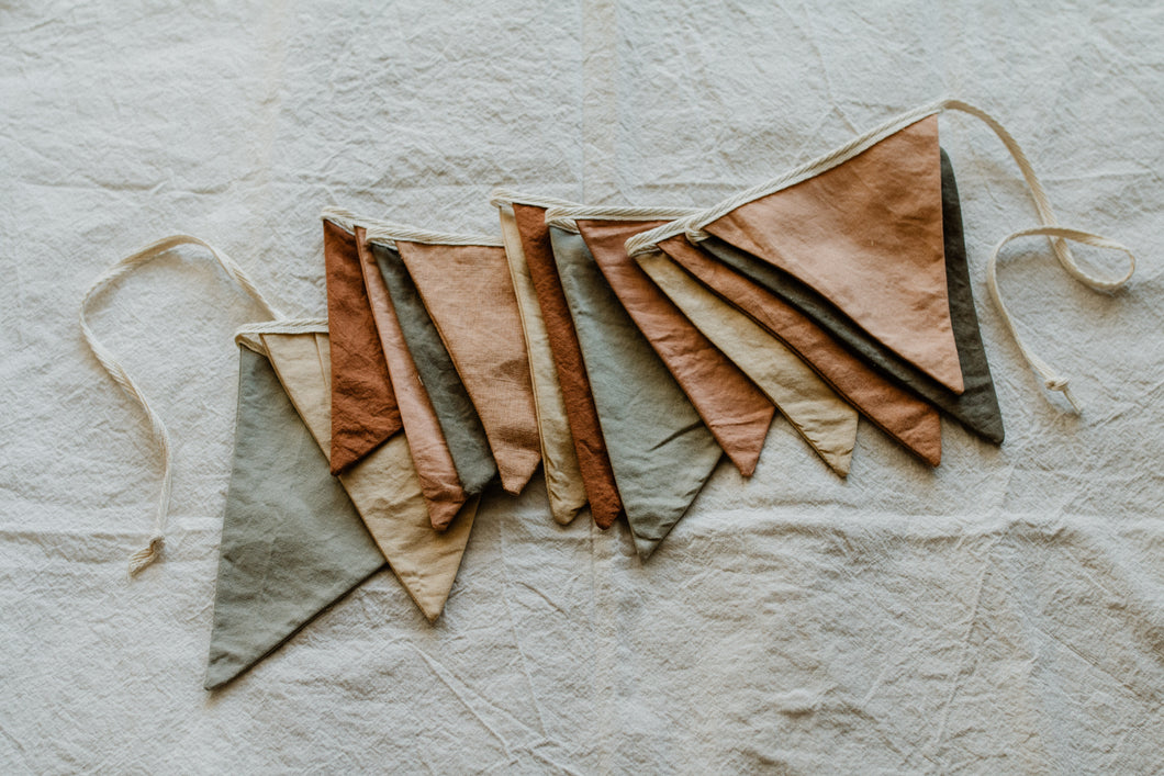 Earthy tones flags - Neutral bunting flags