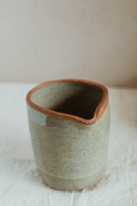 Hand thrown Stoneware small Pitcher with handle - Minimal Pottery Earthy tableware