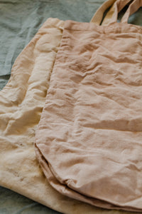 Plant Dyed cotton Canvas Tote - Neutral earthy tones